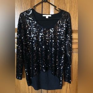 Boston Proper Sequined High- Low Top